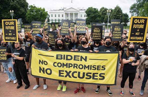 Protesters from the Sunrise Movement